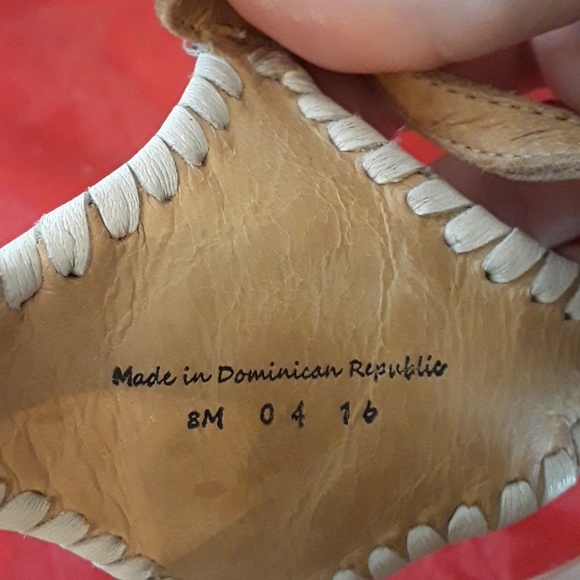 Jack Rogers Maci sandals cognac/bone sz 8M - Picture 2 of 3